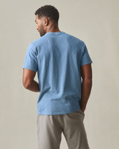 Men S Premium Slub Crew Tee Moonlight Blue