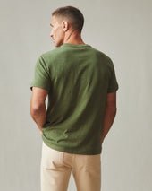 Men S Premium Slub Crew Tee Rifle Green