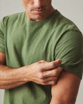 Men S Premium Slub Crew Tee Rifle Green