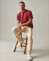 Men S Premium Slub Crew Tee Syrah