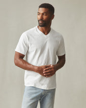 Men S Premium Slub V Neck Tee Bone