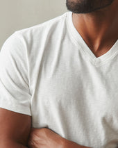 Men S Premium Slub V Neck Tee Bone