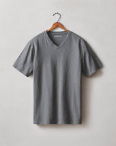 Men S Premium Slub V Neck Tee Iron