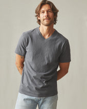 Men S Premium Slub V Neck Tee Iron