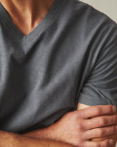 Men S Premium Slub V Neck Tee Iron