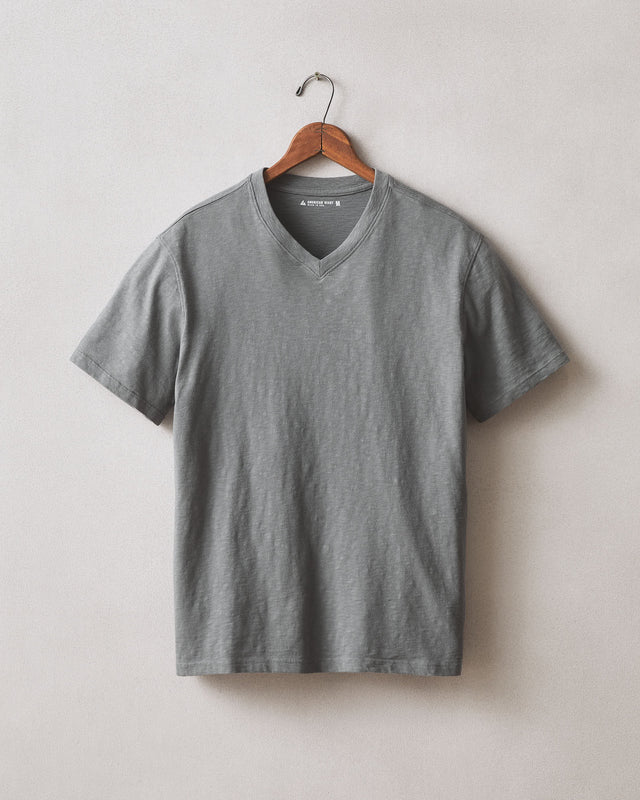 Men S Premium Slub V Neck Tee Lava