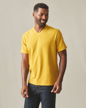 Men S Premium Slub V Neck Tee Nugget Gold