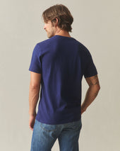 Men's Premium Slub V-Neck Tee - Blueprint