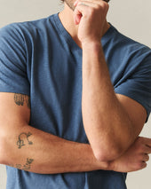 Men S Premium Slub V Neck Tee Dark
