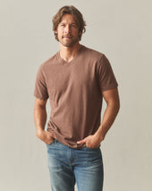Men S Premium Slub V Neck Tee Soft Silt