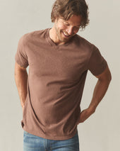 Men S Premium Slub V Neck Tee Soft Silt