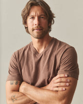 Men S Premium Slub V Neck Tee Soft Silt