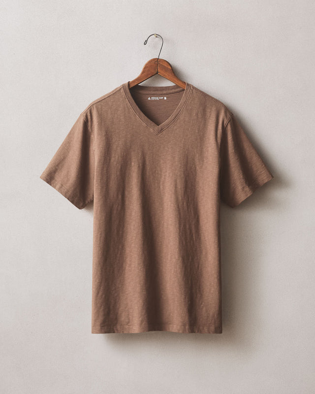 Men S Premium Slub V Neck Tee Soft Silt