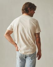 Men S Broken In Premium Slub Henley Washed Creme Brulee