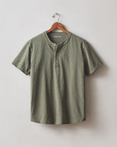 Men's Broken-In Premium Slub Henley - Washed Olive