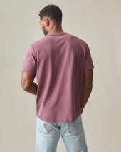 Men's Broken-In Premium Slub Henley - Washed Zinfandel
