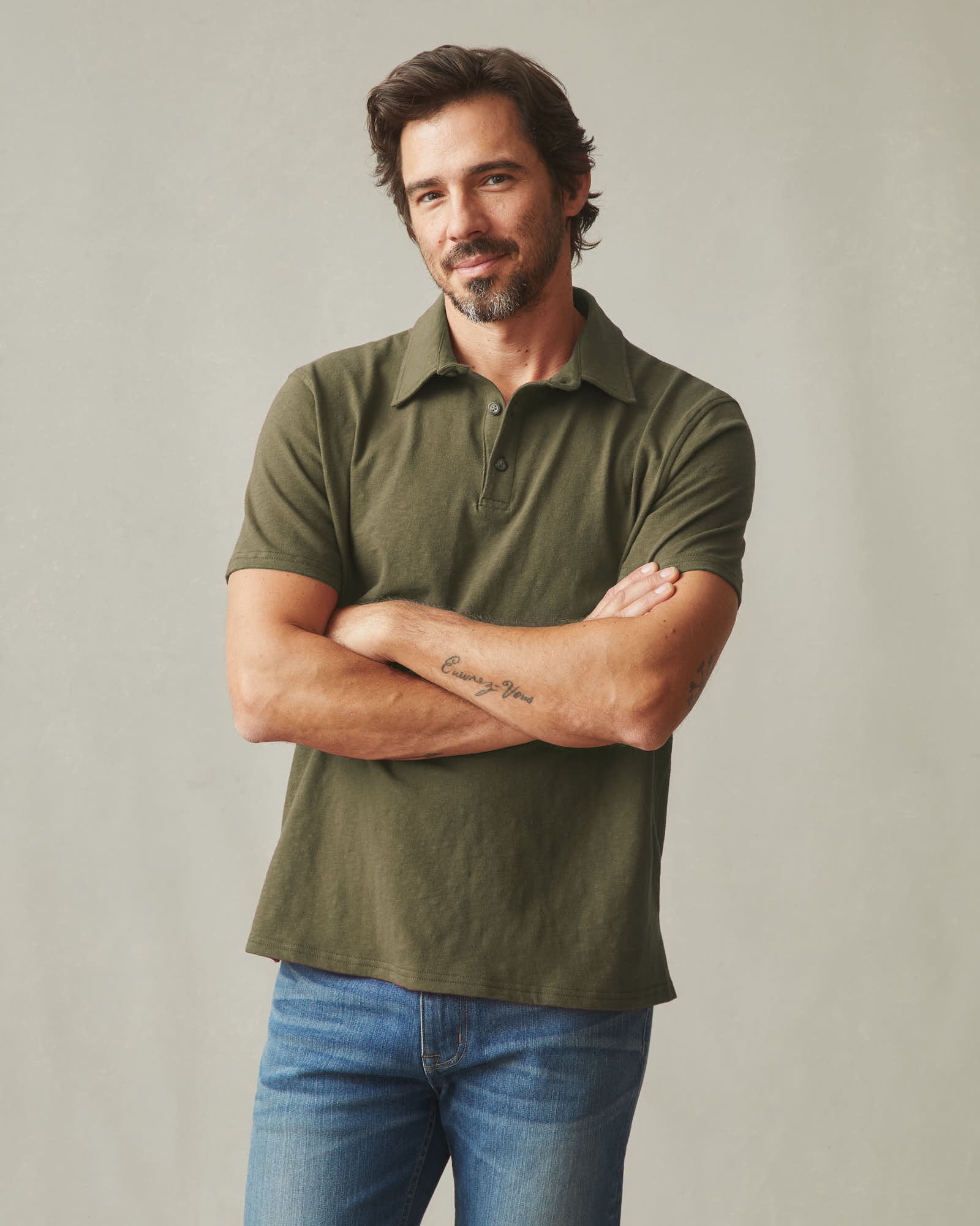 Men S Premium Slub Polo Deep