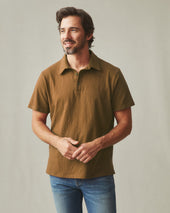 Men S Premium Slub Polo Tapenade
