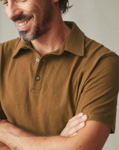 Men S Premium Slub Polo Tapenade