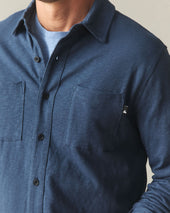 Men S Premium Slub Button Up Long Sleeve Dark