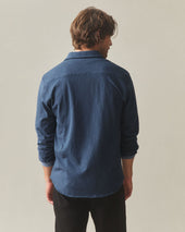Men S Premium Slub Button Up Long Sleeve Dark