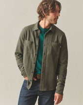 Men's Premium Slub Button Up Long Sleeve - Loden