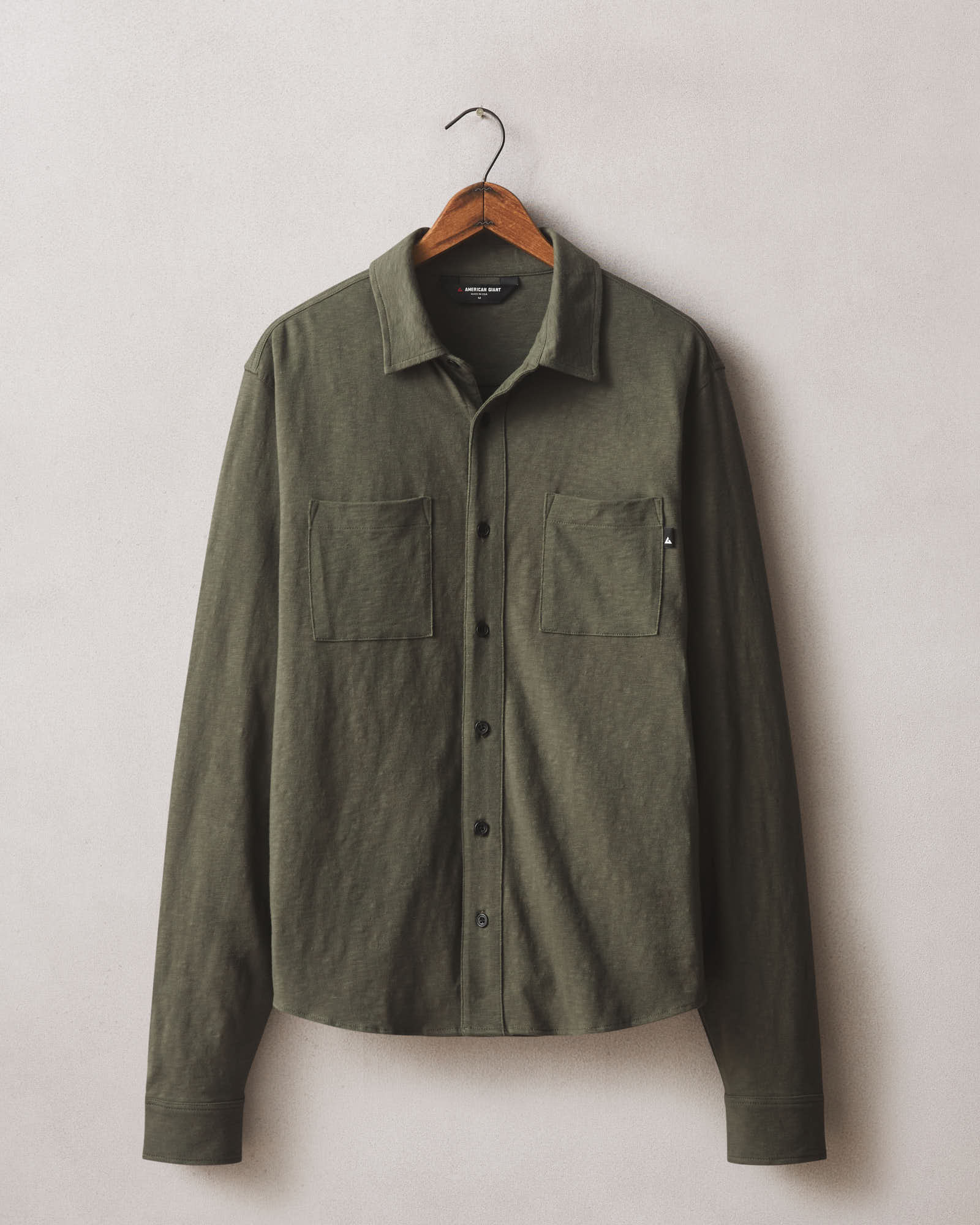 Men S Premium Slub Button Up Long Sleeve Loden