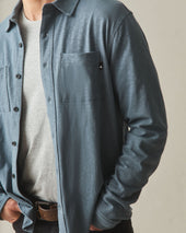 Men S Premium Slub Button Up Long Sleeve Stormy Weather