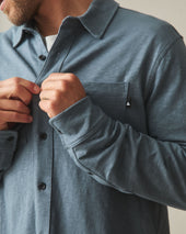 Men S Premium Slub Button Up Long Sleeve Stormy Weather