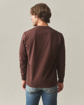 Men S Long Sleeve Pocket Tee Chicory Coffee