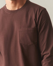 Men S Long Sleeve Pocket Tee Chicory Coffee
