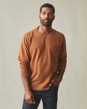 Men S Long Sleeve Pocket Tee Tortoise Shell
