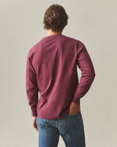 Men's Long Sleeve Pocket Tee - Zinfandel