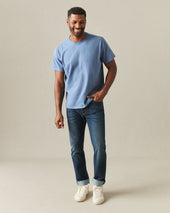 Men S Midweight Tee Moonlight Blue
