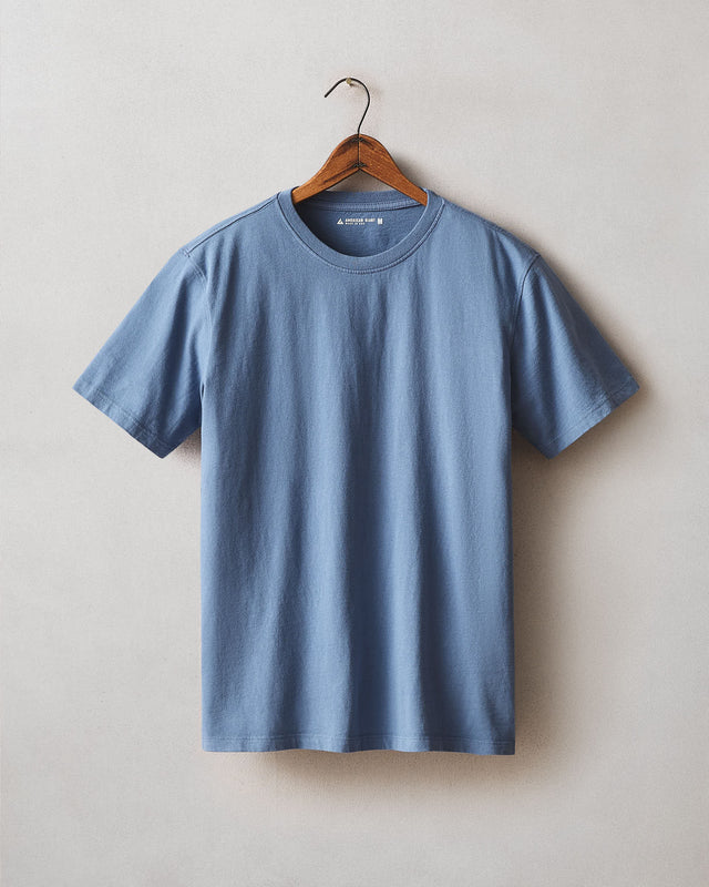 Men S Midweight Tee Moonlight Blue