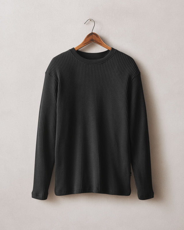 Men S Waffle Long Sleeve Crew