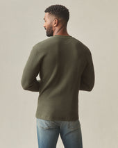 Men's Waffle Long Sleeve Crew - Loden