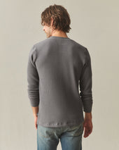 Men S Waffle Long Sleeve Henley Thunderstorm