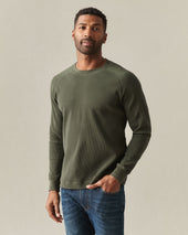 Men's Thermal Long Sleeve Crew Tee - Loden