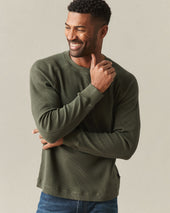 Men S Thermal Long Sleeve Crew Tee Loden