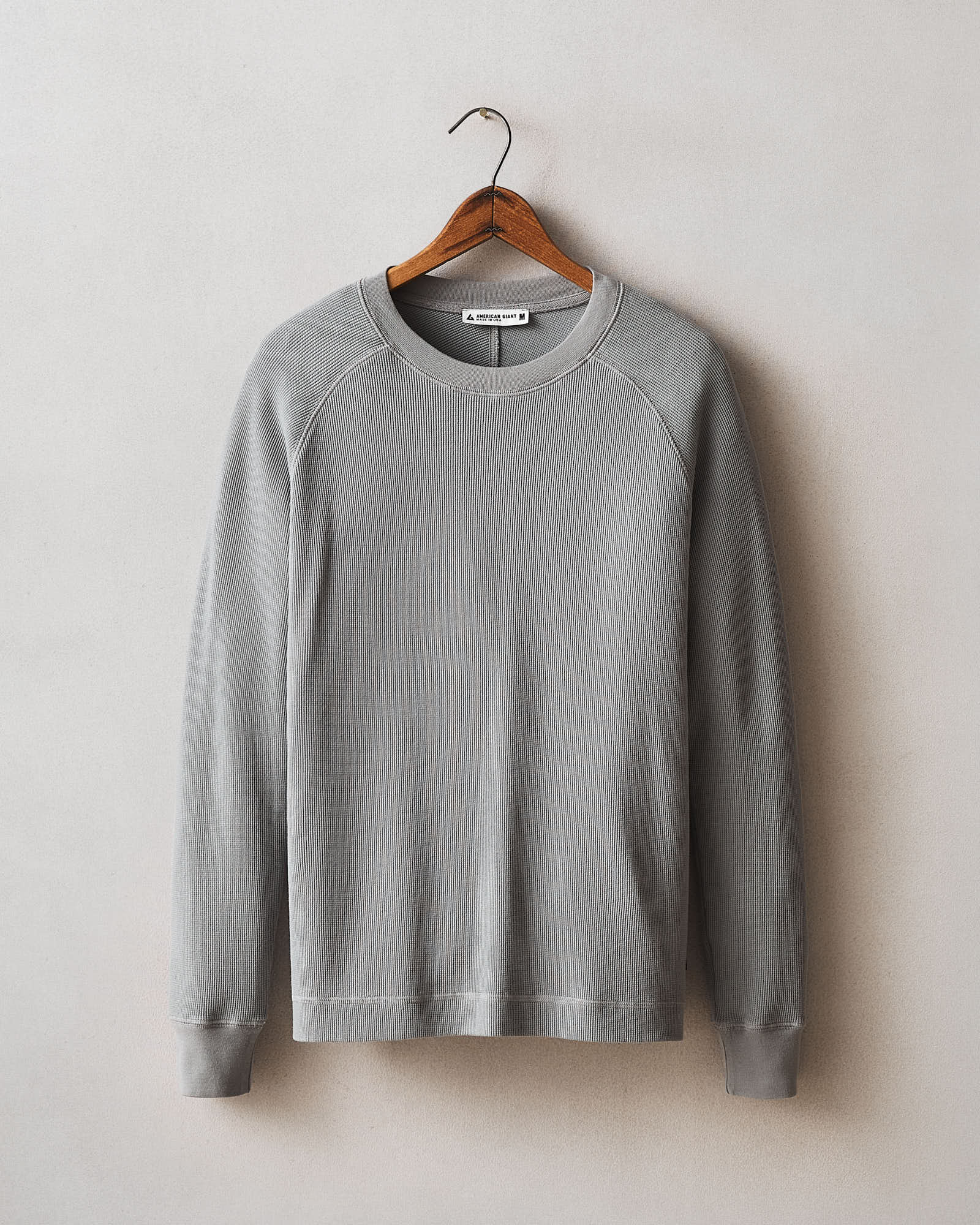 Men S Thermal Long Sleeve Crew Tee Sharkskin