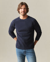 Men's Thermal Long Sleeve Crew Tee - True Navy