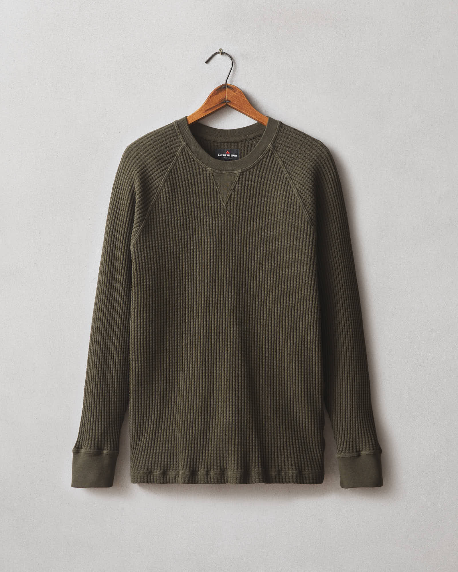 Men S Waffle Long Sleeve Crew Deep
