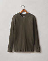 Men S Waffle Long Sleeve Crew Deep
