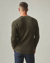 Men S Waffle Long Sleeve Crew Deep