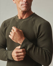 Men S Waffle Long Sleeve Crew Deep