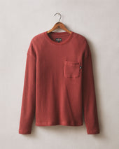 Men S Waffle Pocket Long Sleeve Russet Brown