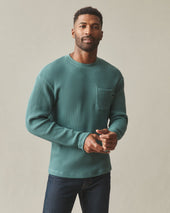 Men S Waffle Pocket Long Sleeve Pine