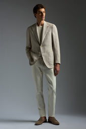 Natural Color Linen Wool and Silk Marechiaro Blazer