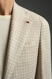 Natural Color Linen Wool and Silk Marechiaro Blazer